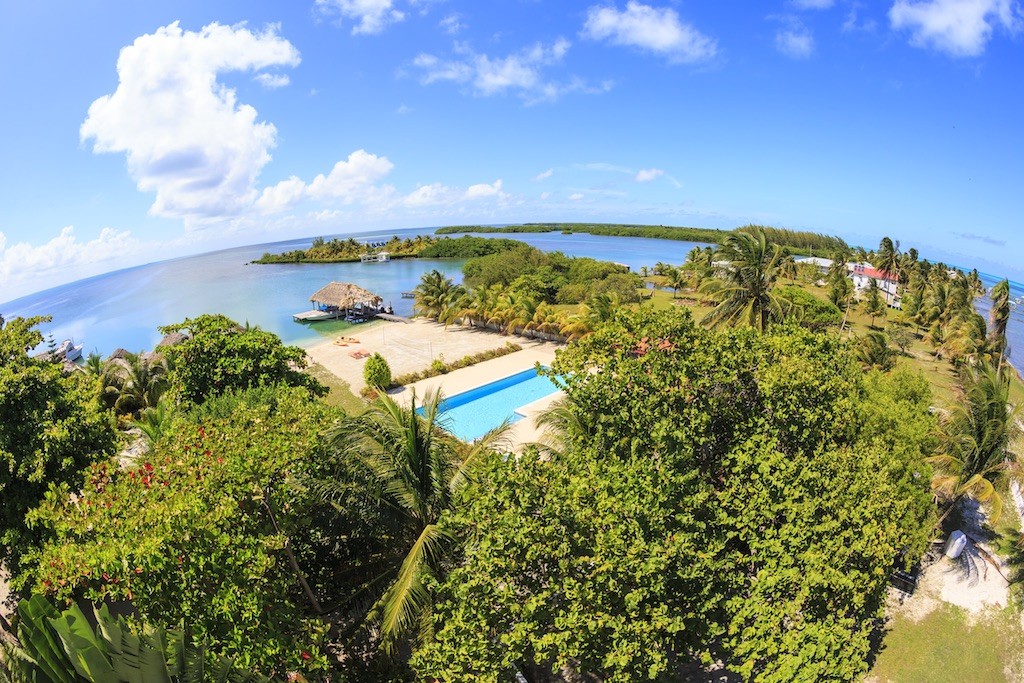 Aerial Views of St George's Caye Resort Belize